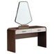 Westhaven Walnut 2 Drawer Vanity Table with Mirror