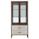 Westhaven Walnut 2 Drawer Display Cabinet with LED Lighting