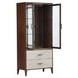 Westhaven Walnut 2 Drawer Display Cabinet with LED Lighting