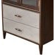 Westhaven Walnut 2 Drawer Display Cabinet with LED Lighting