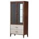 Westhaven Walnut 2 Drawer Display Cabinet with LED Lighting