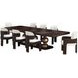 Westminster Row Medium Espresso 128" Extendable Rectangular Dining Table