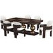 Westminster Row Medium Espresso 128" Extendable Rectangular Dining Table