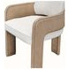 West Kensington Buff and Sea Salt Caramel Upholstered Dining Arm Chair