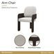 West Kensington Buff and Medium Espresso Upholstered Dining Arm Chair