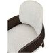 Westminster Row Buff and Medium Espresso Upholstered Dining Arm Chair