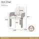 West Kensington Buff and Medium Espresso Upholstered Dining Arm Chair