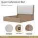 West Kensington Buff and Sea Salt Caramel Queen Upholstered Platform Bed with USB Charging