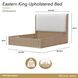 West Kensington Buff and Sea Salt Caramel King Upholstered Platform Bed with USB Charging