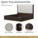 West Kensington Buff and Medium Espresso King Upholstered Platform Bed with USB Charging