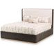 Westminster Row Buff and Medium Espresso Upholstered Platform Bedroom Set