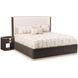 Westminster Row Buff and Medium Espresso Upholstered Platform Bedroom Set