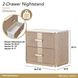 West Kensington Sea Salt Caramel 2 Drawer Nightstand