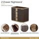 West Kensington Medium Espresso 2 Drawer Nightstand with LED