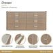 West Kensington Sea Salt Caramel 6 Drawer Dresser with LED
