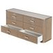 West Kensington Sea Salt Caramel 6 Drawer Dresser with LED