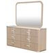 Westminster Row Sea Salt Caramel 6 Drawer Dresser with Mirror and LED