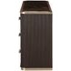 Westminster Row Medium Espresso 6 Drawer Dresser with LED