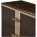 Westminster Row Medium Espresso 6 Drawer Dresser with LED