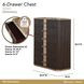 West Kensington Medium Espresso 6 Drawer Highboy Chest