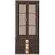 Westminster Row Medium Espresso 2 Door Display Cabinet