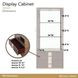 West Kensington Medium Espresso 2 Door Display Cabinet