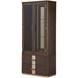 Westminster Row Medium Espresso 2 Door Display Cabinet