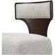 Westminster Row Buff and Medium Espresso Upholstered Vanity Chair