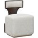 Westminster Row Buff and Medium Espresso Upholstered Vanity Chair