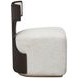 Westminster Row Buff and Medium Espresso Upholstered Vanity Chair