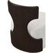 Westminster Row Buff and Medium Espresso Upholstered Vanity Chair