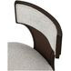 Westminster Row Buff and Medium Espresso Upholstered Vanity Chair