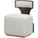 Westminster Row Buff and Medium Espresso Upholstered Vanity Chair