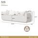 West Kensington Buff and Medium Espresso Sofa