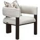 West Kensington Buff and Medium Espresso Upholstered Accent Chair