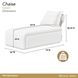 West Kensington Buff and Sea Salt Caramel 73" Chaise