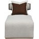 Westminster Row Buff and Medium Espresso 73" Chaise
