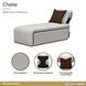 West Kensington Buff and Medium Espresso 73" Chaise