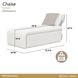 West Kensington Buff and Medium Espresso 73" Chaise