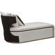 Westminster Row Buff and Medium Espresso 73" Chaise
