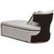 Westminster Row Buff and Medium Espresso 73" Chaise