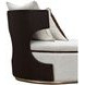 Westminster Row Buff and Medium Espresso 73" Chaise
