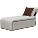 Westminster Row Buff and Medium Espresso 73" Chaise
