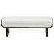 Westminster Row Cream Puff and Medium Espresso Bed Bench
