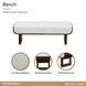 West Kensington Cream Puff and Medium Espresso Bed Bench