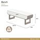 West Kensington Cream Puff and Medium Espresso Bed Bench