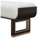 Westminster Row Cream Puff and Medium Espresso Bed Bench