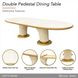 Scotts Square Light Champagne 135" Extendable Oval Dining Table