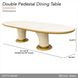 Scotts Square Light Champagne 135" Extendable Oval Dining Table