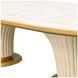 Scotts Square Light Champagne 135" Extendable Oval Dining Table